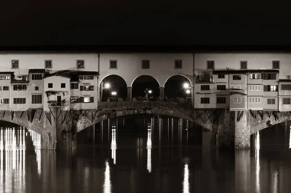 Ponte Vecchio Nad Rzeką Arno Florencji — Zdjęcie stockowe