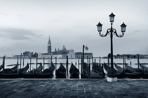 Parc Gondoles Dans Eau San Giorgio Maggiore Île Venise Italie — Photo