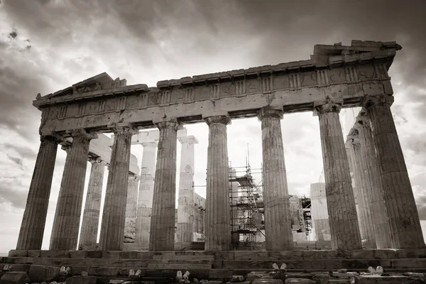 Nahaufnahme Des Parthenon Tempels Auf Der Akropolis Athen Griechenland — Stockfoto