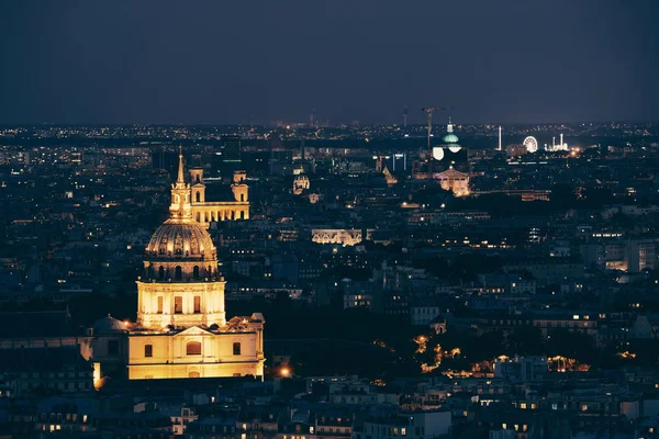 パリ市内スカイライン屋上からの夜景 フランス — ストック写真