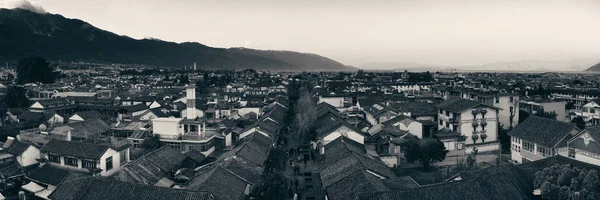 Gün Batımında Dali Eski Şehir Çatısı Manzarası Yunnan Çin — Stok fotoğraf