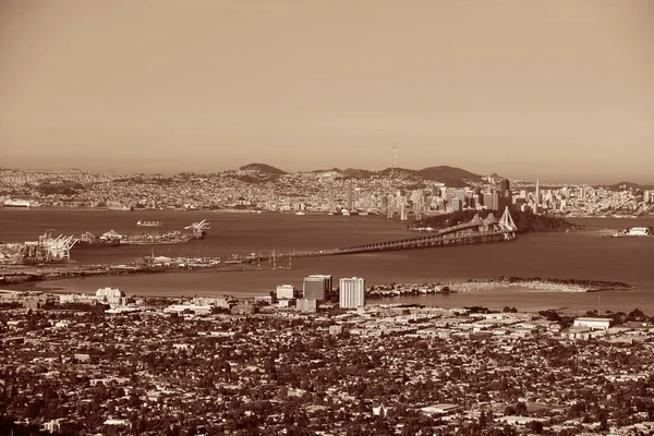 San Francisco Downtown Architecture Viewed Mountain Top — Stock Photo, Image