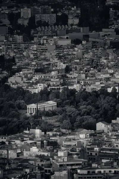 Templul Lui Hefaistos Văzut Vârful Muntelui Din Atena Grecia — Fotografie, imagine de stoc
