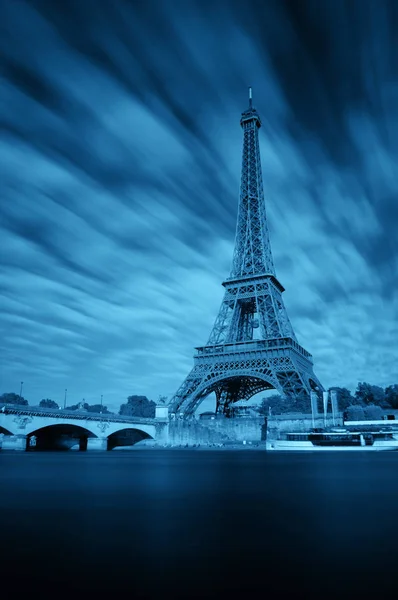 Torre Eiffel Sena París Francia — Foto de Stock