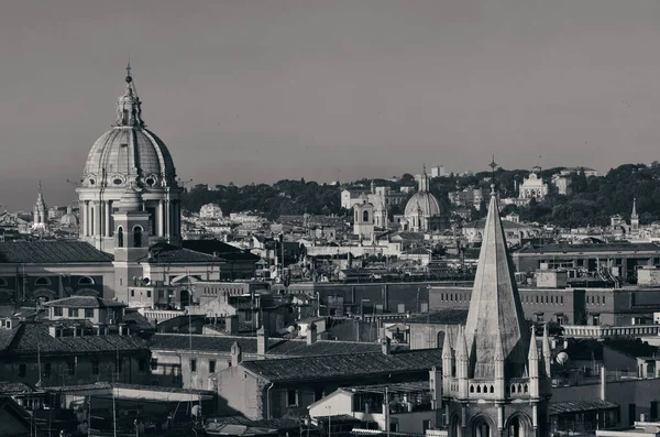 Kupola Róma Történelmi Építészet Közelkép Monokróm Olaszország — Stock Fotó