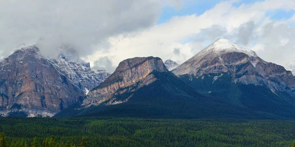 Panorama Paesaggistico Del Banff National Park Canada Con Montagna Innevata — Foto Stock