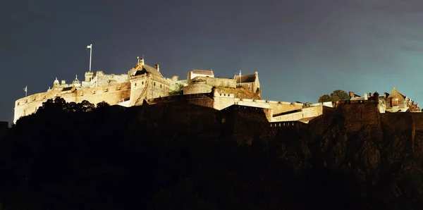 Edimburgo Castello Panorama Come Famoso Punto Riferimento Della Città Regno — Foto Stock