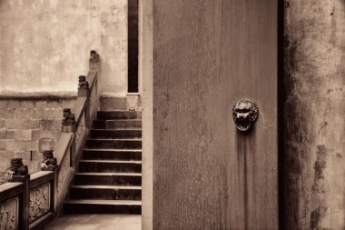 Chongqing Çin 'deki eski binalar.