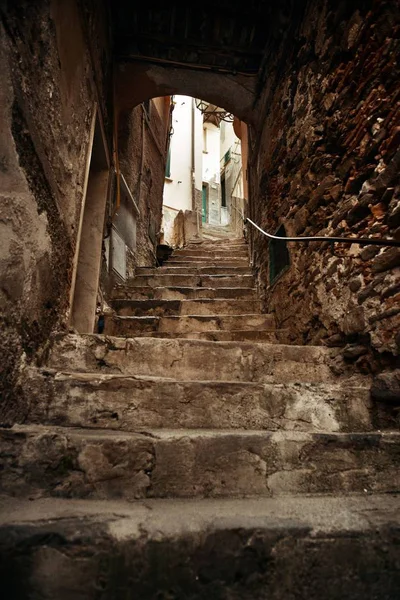 Typische Gassen Riomaggiore Cinque Terre Italien — Stockfoto