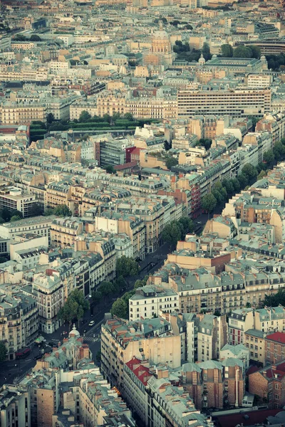 Παρίσι Θέα Δρόμο Της Πόλης Στον Τελευταίο Όροφο Στο Ηλιοβασίλεμα — Φωτογραφία Αρχείου