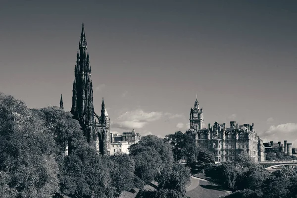 Scott Monument Und Edinburgh Stadtansicht Großbritannien — Stockfoto