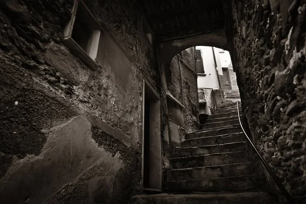 Typisch Steegje Uitzicht Riomaggiore Cinque Terre Italië — Stockfoto