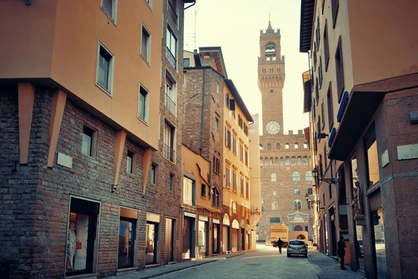 Campanario Vista Calle Florencia Italia — Foto de Stock