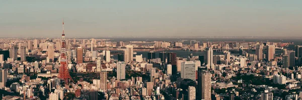 Tokio Stadtsilhouette Dachterrasse Sonnenuntergang Blick Japan — Stockfoto