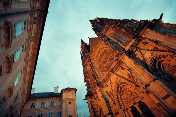 Catedral San Vito Praga Castillo República Checa Por Noche —  Fotos de Stock