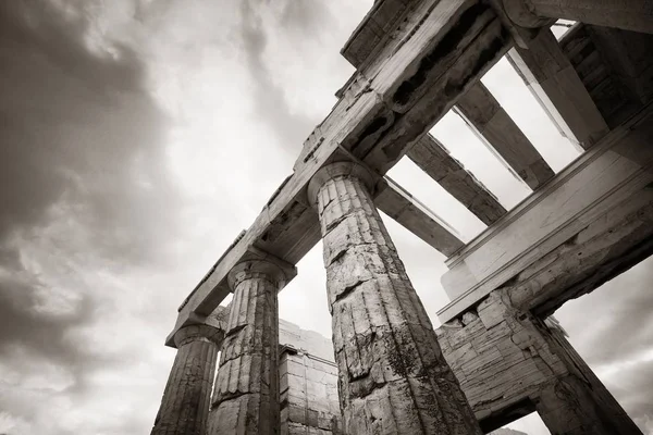 Исторические Руины Акрополя Афинах — стоковое фото