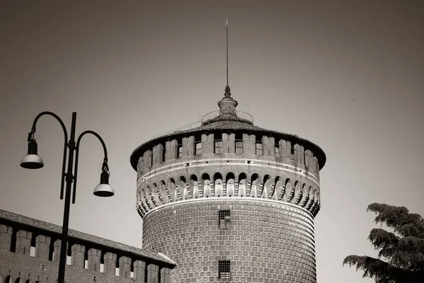 Punto Riferimento Castello Sforza Milano — Foto Stock