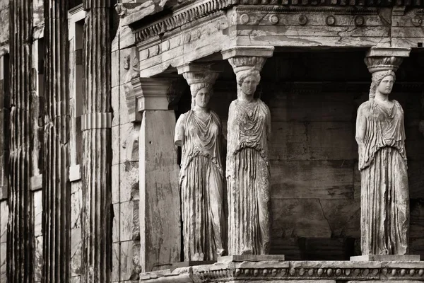 Karyatidernas Veranda Erechtheion Templet Akropolis Aten Grekland — Stockfoto