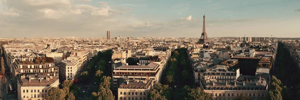Skyline Sur Toit Paris Panorama Tour Eiffel France — Photo