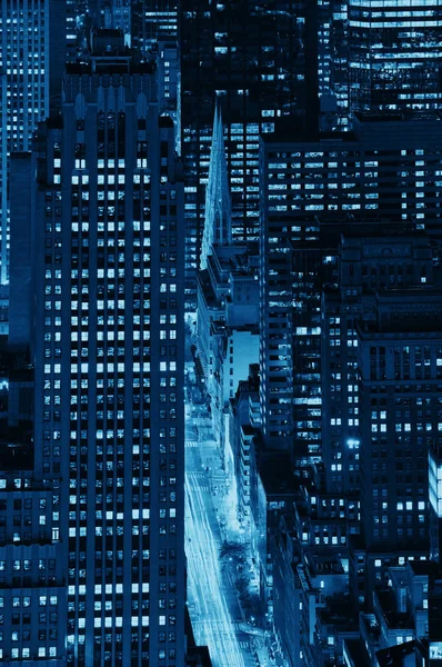 Nova Iorque Quinta Avenida Vista Para Telhado Noite — Fotografia de Stock