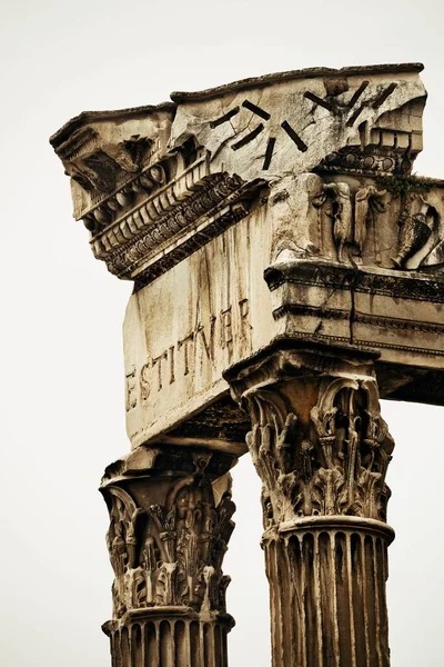 Colonnes Forum Rome Avec Ruines Bâtiments Historiques Italie — Photo