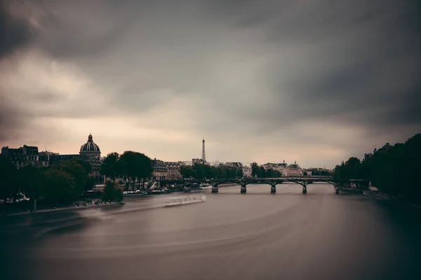 Paris Vista Cidade Sobre Rio Sena — Fotografia de Stock