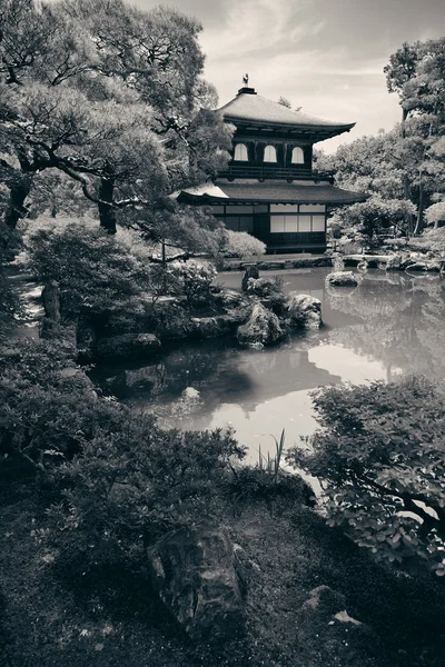 Temple Ginkaku Avec Bâtiment Historique Kyoto Japon — Photo