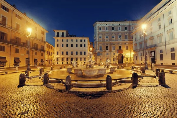 Fontana Del Moro Piazza Navona Roma Italia — Foto de Stock