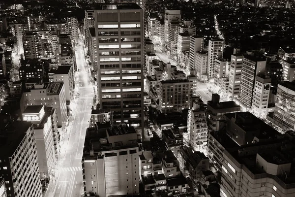 Tokyo Urban Skyscraper Skyline View Rooftop Ночью Japan — стоковое фото