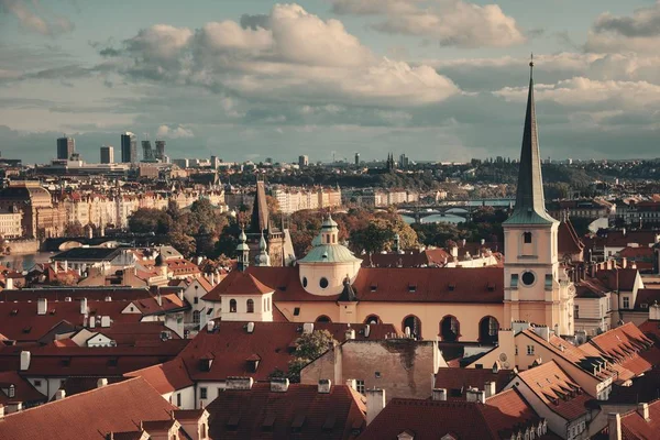 Praga Skyline Vista Panoramica Con Edifici Storici Repubblica Ceca — Foto Stock