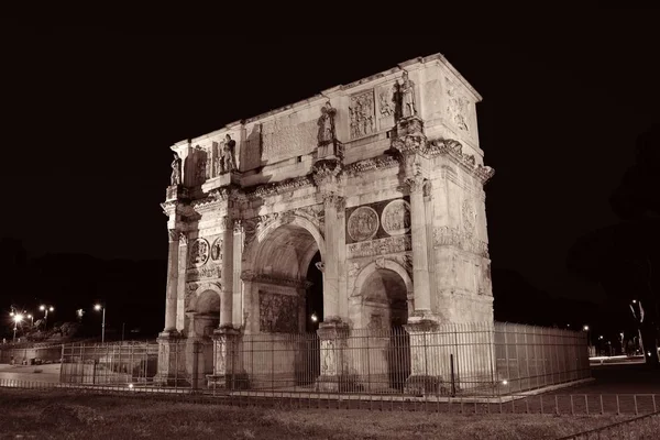 Arc Constantin Rome Nuit Italie — Photo