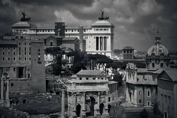 Forum Romanum Mit Ruinen Historischer Gebäude Italien — Stockfoto