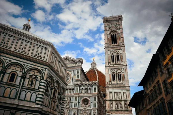 Duomo Santa Maria Del Fiore Med Klocktorn Florens Italien Närbild — Stockfoto
