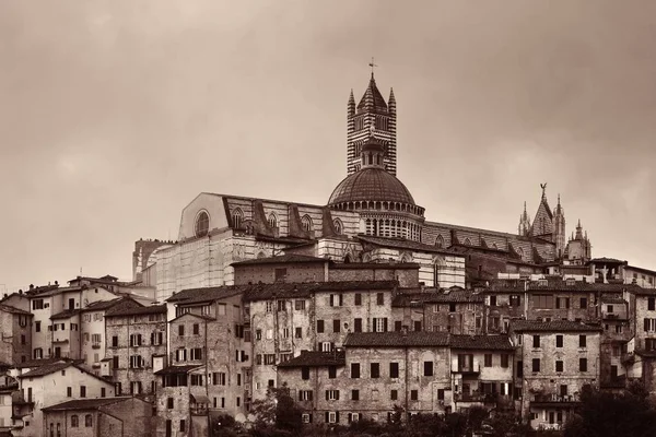 Medieval Town Siena Cathedral Skyline View Italy — Stock Photo, Image