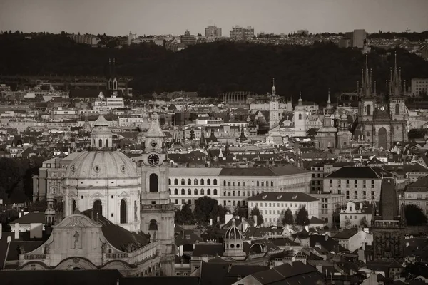 Praha Panorama Střechy Historickými Budovami České Republice — Stock fotografie