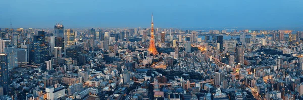 Tokyo Tower Vue Sur Toit Urbain Nuit Japon — Photo