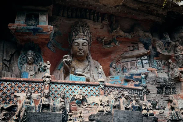 Dazu Kaya Oymaları Çin 'in Chongqing banliyösündeki Dünya Mirası Alanı