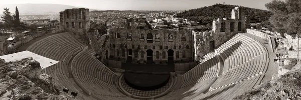 Odéon Herodes Atticus Théâtre Panorama Acropole Ruines Historiques Athènes Grèce — Photo