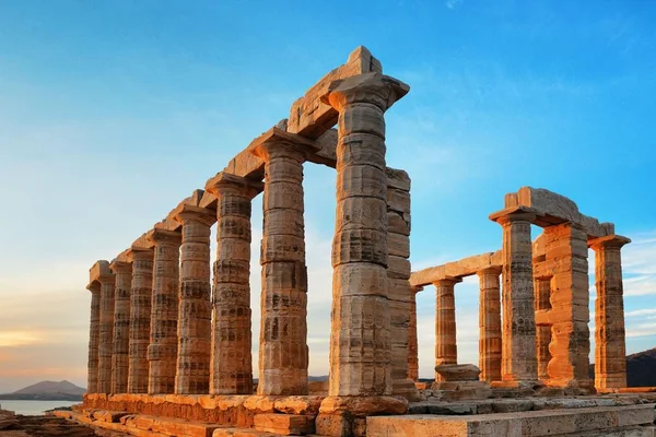 Świątynia Posejdona Pobliżu Aten Grecja — Zdjęcie stockowe