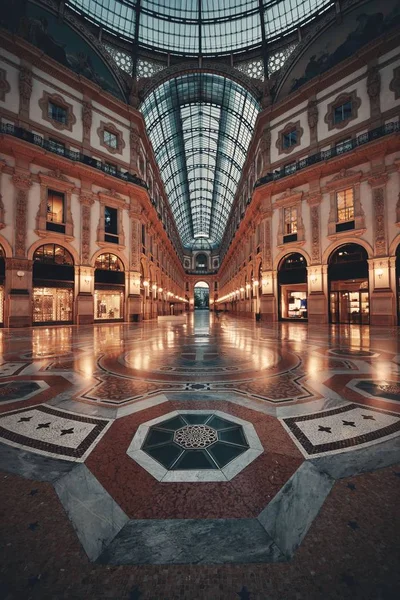 Interiér Nákupního Centra Galleria Vittorio Emanuele Miláně Itálie — Stock fotografie