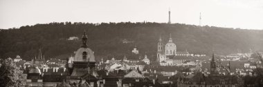 Prag manzarası çatı görünümü panorama