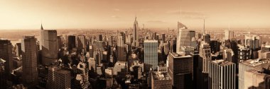 New York City gökdelenleri Çatı manzarası.