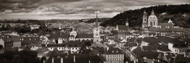 Prag manzarası çatı görünümü panorama