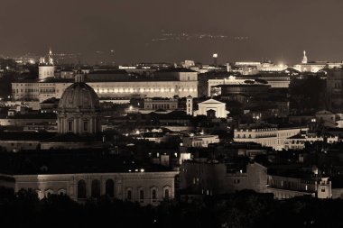 Roma gece görünümü siyah ve beyaz