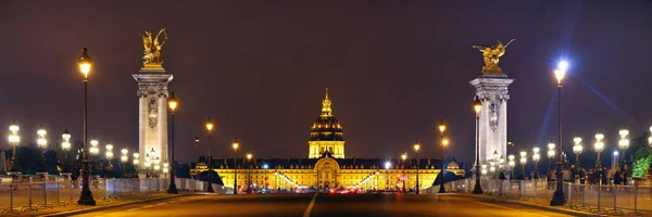 Alexandre Iii most noc widok — Zdjęcie stockowe