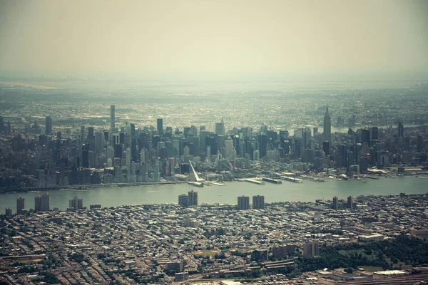 Luchtfoto van de New york city — Stockfoto