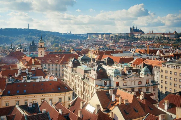 Skyline на даху видом на Прагу — стокове фото