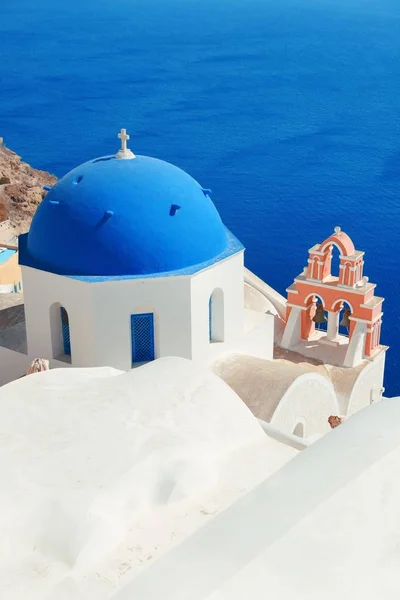 Santorini island Kościoła — Zdjęcie stockowe