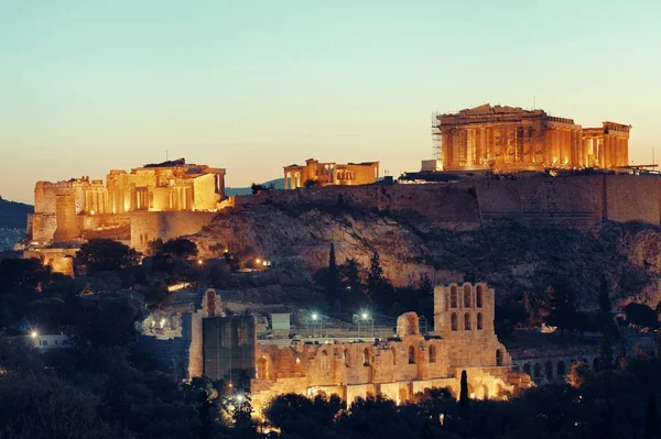 Aten skyline med Akropolis — Stockfoto