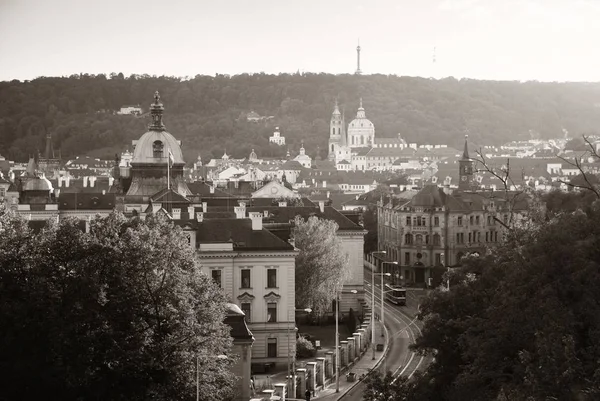 Praha Panorama střešní pohled dome — Stock fotografie